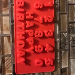 Happy Birthday mold with letters 1-9